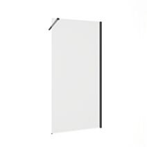 Paroi fixe 90x195cm 5mm transparent/noir mat