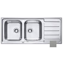 Evier 2 bacs 116x50cm Line+ inox - DIADEM