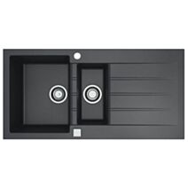 Evier 1,5 bacs 100x50cm Cadit+ noir - DIADEM