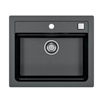 Evier 1 bac 59x50cm Atrox+ noir - DIADEM