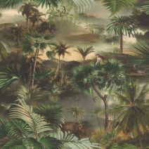 Papier peint intissé Jungle Historique Vert 10,05x0,53m