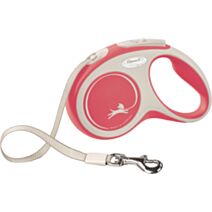 Laisse sangle flexi New COMFORT S: 5 m rouge