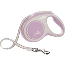 Laisse sangle flexi New COMFORT M: 5 m rose