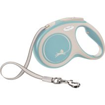Laisse sangle flexi New COMFORT M: 5 m bleu clair