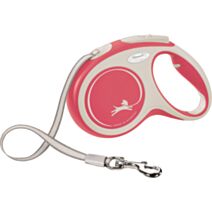 Laisse sangle flexi New COMFORT M: 5 m rouge