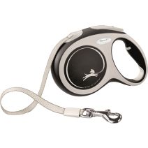 Laisse sangle flexi New COMFORT L: 5 m noir