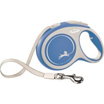Laisse sangle flexi New COMFORT L: 8 m bleu