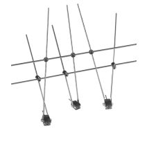 Système luminaire sur câble Nice Price 3x10W GU5.3 Chrome