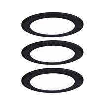Encastré LED meuble Ø65mm x3 2,5W 4000K noir - PAULMANN