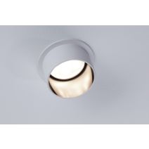 Spot LED encastré Gil Coin 6W 2700K 230V Blanc dépoli/noir mat