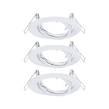 3 Spots encastrés orientables 40W GU10 230V Blanc/Métal