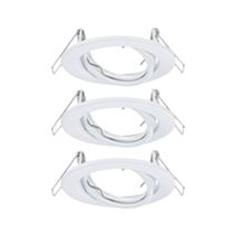 3 Spots encastrés orientables 40W GU10 230V Blanc/Métal