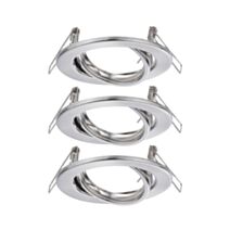 3 Spots encastrés orientables 40W GU10 230V Acier brossé/Métal
