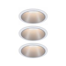 3 Spots LED encastrés Cole 6,5W 2700K 230V blanc/argent