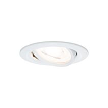 3 Spots LED encastrés orientables Nova IP44 6,5W 2700K 230V GU10 51mm Blanc dépoli/Alu