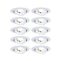 10 spots LED encastrés orientables ronds Nova blanc 4,8W - PAULMANN