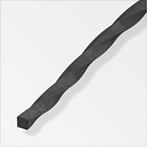 Profilé carrés torsadés acier laminé 10 x 10 mm l. 1 m