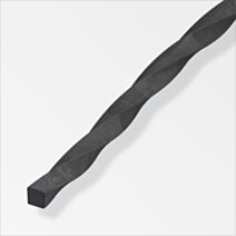 Profilé carrés torsadés acier laminé 14 x 14 mm l. 1 m