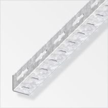 Profilé cornière égale acier zingué perforé 35,5 x 35,5 mm L