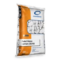 Galets Carrare 25/40 25kg Blanc