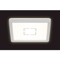 Plafonnier led blanc-argent 12w