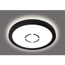 Plafonnier led blanc-noir 12w