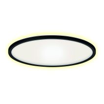 Plafonnier led ultra-plat rond noir 3000 lumens