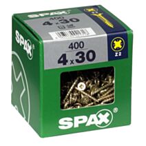 400 vis 4x30 tête fraisée empreinte PZ2 jaune SPAX