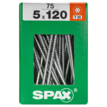 75 vis 5x120 tête fraisée empreinte t-star+ T20 gris SPAX