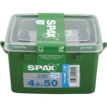 230 vis 4,5x50 tête fraisée empreinte t-star+ T20 inoxA2 SPAX