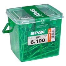 100 vis 6x100 tête fraisée empreinte t-star+ T30 gris SPAX