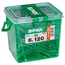 80 vis 6x120 tête fraisée empreinte t-star+ T30 gris SPAX