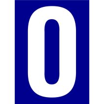 Chiffre numéro de rue "0" adhésif - NOVAP