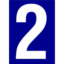 Chiffre numéro de rue "2" adhésif - NOVAP
