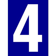 Chiffre numéro de rue "4" adhésif - NOVAP