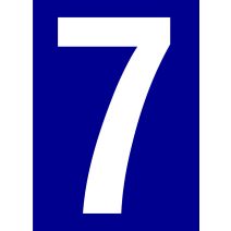 Chiffre numéro de rue "7" adhésif - NOVAP
