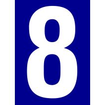 Chiffre numéro de rue "8" adhésif - NOVAP