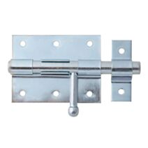Verrou de box bouton + gâche attachée Ø11,5mm 6,3x11,6cm - ALBERTS