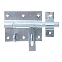 Verrou de box poignée plate + gâche attachée Ø11,5mm 6,4x11,6cm - ALBERTS