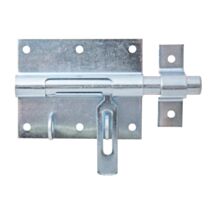 Verrou de box poignée plate + gâche attachée Ø13,5mm 7,3x13cm - ALBERTS