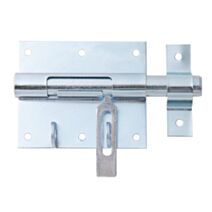 Verrou de box poignée plate + gâche attachée Ø15,5mm 7,9x13,5cm - ALBERTS