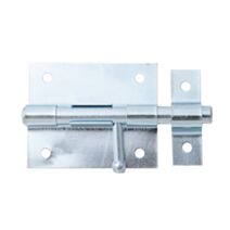 Verrou de box bouton + gâche attachée Ø9,5mm 5,7x10cm - ALBERTS