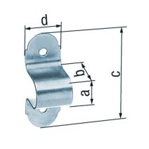Gâche acier CATA noire 15x18 /20 pcs
