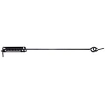 Crochet crémaillère + platine d'arrêt ajustable Ø8mm 50cm noir - ALBERTS