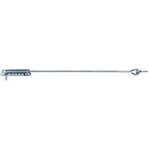 Crochet crémaillère + platine d'arrêt ajustable Ø8mm 60cm - ALBERTS