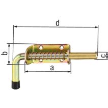 Verrou box Pistolet sans gâche zingué 85