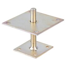 Pied de poteau 150x5mm Ø11mm 8 trous - ALBERTS