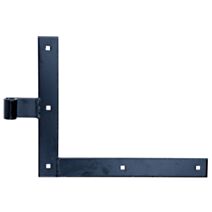 Penture équerre bout droit Ø14mm 25x3,5x30cm noir - ALBERTS