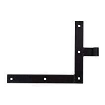 Penture équerre bout gauche Ø14mm 25x3,5x30cm noir - ALBERTS