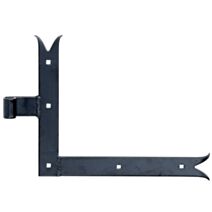 Penture équerre queue de carpe droit Ø14mm 25x3,5x30cm noir - ALBERTS